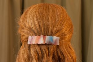 glass hair clip weathered multicolored